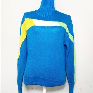 Vintage OBERMEYER-Blue turtle neck Sweater (L)